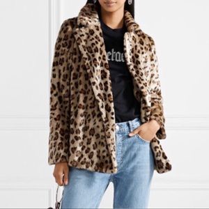 Brand new Theory cheetah/ leopard print fur coat